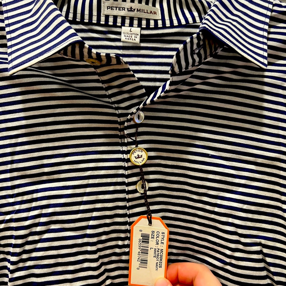 Peter millar navy shirt